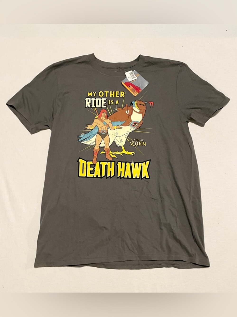Funko Son of Zorn Death Hawk Graphic T-Shirt Large Gray